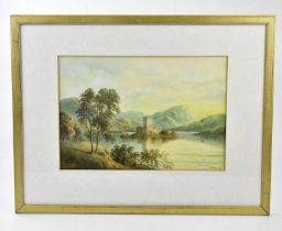 H. MAGENIS; watercolour, "Lochleven Castle" signed, 25 x35.5cm, framed and glazed.