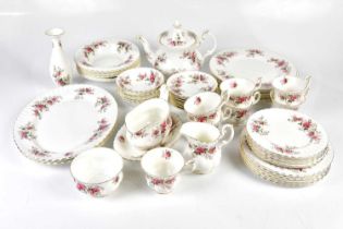ROYAL ALBERT; a tea/dinner service decorated in the 'Lavender Rose' pattern, various plates, a