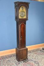 GRIFFTH WILLIAMS, NEWPORT; an 18th century eight day longcase clock, the brass base plate with