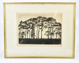 † ALFRED F BLUNDELL; a signed etching, 'Sunset Peace', signed lower right, 27 x 36cm, framed and