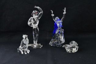 SWAROVSKI; four crystal figures including 'Isadora' from the 'Magic of Dance' collection circa 2002,