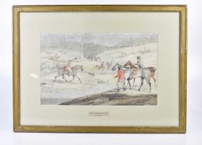 S ALKEN; watercolour, 'The Old Berkeley Hunt', unsigned, 27 x 45cm, framed and glazed.