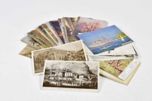 A small collection of postcards to include examples of Swiss scenes with mountains and other