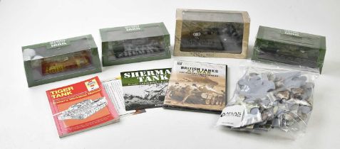 ATLAS COLLECTIONS; four boxes ultimate tank collection, to include M4 Shermam D-Day landings 1944,