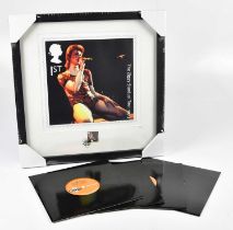 DAVID BOWIE; a limited edition Royal Mail picture stamp, 'The Ziggy Stardust Tour', together with