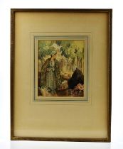 PERCY LANCASTER (1878-1951); watercolour, fruit seller at market scene, signed, 23 x 18cm, framed