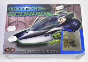 STAR TREK NEMESIS; a Polar Lights 'Scorpian Assembly Kit', boxed, with a group of six Gerry Anderson