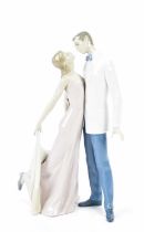 LLADRO; a figure, "Happy Anniversary", height 30cm, boxed. Condition Report: Good condition.