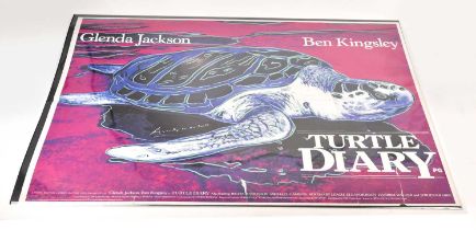 TURTLE DIARY (1985); after Andy Warhol, a UK quad poster, approx 76 x 100cm, unframed. Condition