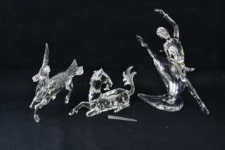 SWAROVSKI; three Collectors' Club figures, 1996 Annual Edition from the 'Fabulous Creation'