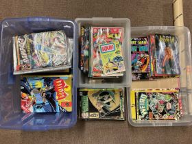 A collection of various comic books, predominantly Batman, to include Marvel and Judge Dredd, a