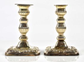 HORACE WOODWARD & CO LTD: a pair of Edward VII hallmarked silver candlesticks, London 1903, height