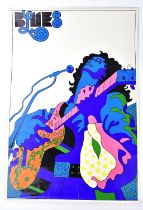 A late 1960's "BLUE" psychedelic poster, 92 x 62cm, unframed.