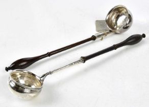 JAMES STONE; a Georgian hallmarked silver toddy ladle, London, together with a further hallmarked