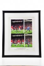 MANCHESTER UNITED INTEREST; a signed photograph by Teddy Sheringham and Ole Gunnar Solskjaer