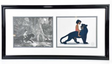 DISNEY; a sericel 'Mowgli's Mentor', original scene from The Jungle Book, overall 26 x 71cm,