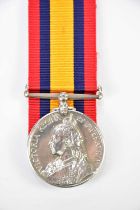 A Victorian Queen's Mediterranean Medal, named to 7348 Private J. W. Hall, Yorkshire Light