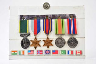 A medal group comprising of the War Medal, the Defence Medal, the Burma Star, the 1939-1945 Star,