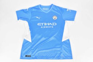 JACK GREALISH; an autographed replica Manchester City 93:20 jersey from the 2021/2022 season, with