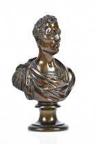 A late 19th century bronze bust of the Duke of Wellington, height 19cm.