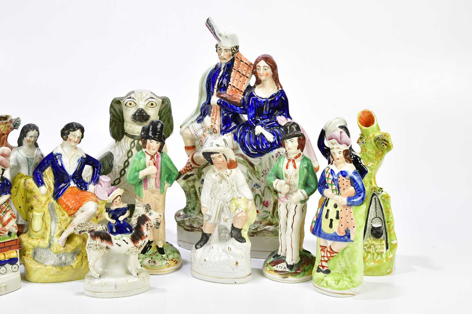 STAFFORDSHIRE; a collection of 19th century and later figures to include, 'The Rocket', 'Water/Gin', - Image 3 of 3
