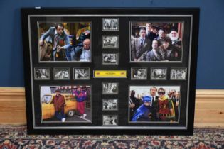 ONLY FOOLS & HORSES; a framed montage of various photographs from the set, including an