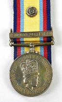 An Elizabeth II Gulf War Medal, with 16th January-28th February 1991 clasp, awarded to Private P.