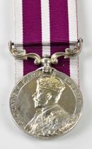 A George V Indian Army Meritorious Service Medal, named to 973 Sepoy Ghulam Muhammed of the 1st/