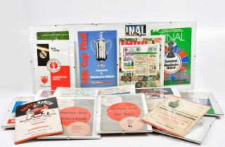 MANCHESTER UNITED; a collection of important football programmes including Liverpool vs Manchester