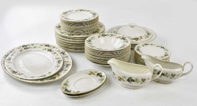 ROYAL DOULTON; a 'Larchmont' part dinner service including twelve dinner plates, twelve bowls,