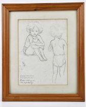 † CICELY MARY BAKER; pencil drawing, inscribed 'Barrie Papenfus For Candytuft (Flower Fairies of the