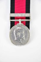 An Edward VII Natal Rebellion Medal, 1906 clasp, named to Driver J. C. Currie, B Battery Natal Field