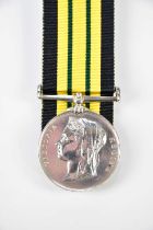 A Victorian Ashantee Medal, named to Private C. Duffin, Royal Marines H.M.S. Tamar.