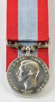 A George VI Rocket Apparatus Volunteer Long Service Medal, engraved on back, awarded to John