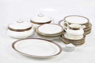 ROYAL DOULTON; a part dinner service in the 'Rochelle' pattern, including tureens. Condition Report: