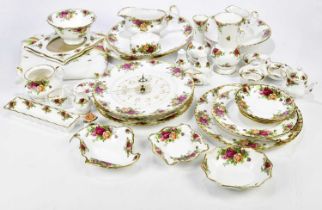 ROYAL ALBERT; a large quantity of 'Old Country Roses' pattern dinnerware, mainly firsts, to
