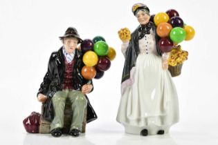 ROYAL DOULTON; two figures comprising 'Biddy Penny Farthing', HN1843 and 'The Balloon Man', HN1954.