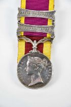 A Victorian Second China War Medal, with Taku Forts 1858 and Canton 1857 clasps, name erased.