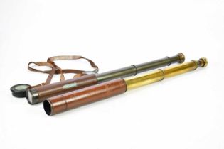 Two leather bound telescopes including a Quick Focus Marksman by J H Stewart (2).