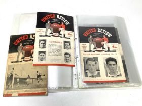 MANCHESTER UNITED; a collection of football programmes including important examples Manchester