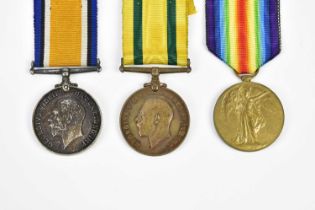 WWI medal trial comprising War Medal, Victory Medal and Territorial Force War Medal, all three