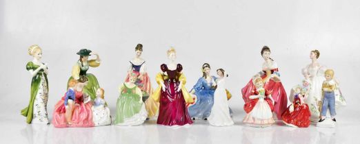 ROYAL DOULTON; a collection of thirteen figures comprising HN3653 'Lucy', HN2429 'Elyse', HN2229 '