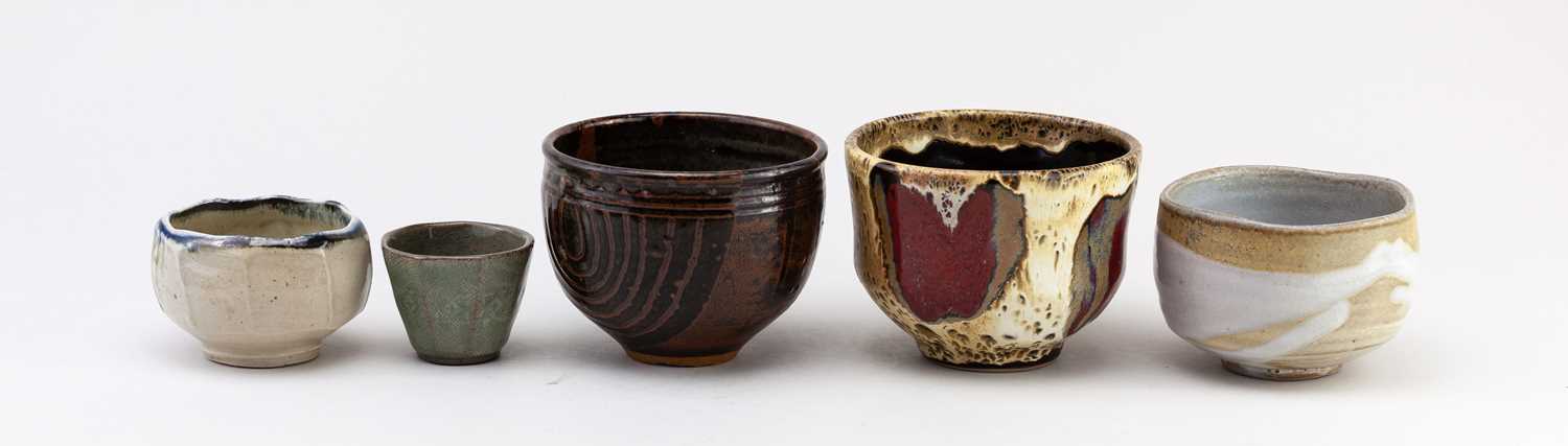 † A group of stoneware bowls by Kathrin Najorka, John West, John Solly and David Melville, various - Image 3 of 6