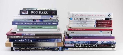 A large collection of books on studio ceramics (29).