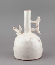 CARLOS VAN REIGERSBERG-VERSLUYS (born 1950); a stoneware flagon covered in cream glaze with