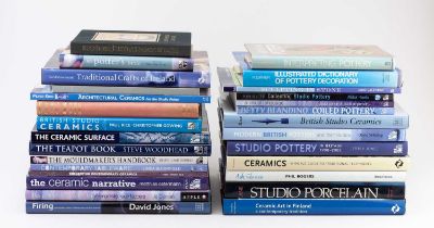 A large collection of books on studio ceramics (28).
