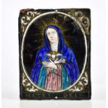 An 18th century Limoges enamel copper panel in the manner of Jean Baptiste Nouailher, decorated with