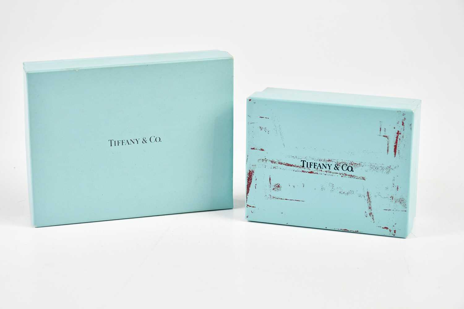 TIFFANY & CO; a boxed set of two wrapped unused playing card packs in pull out box, one pink and one - Image 2 of 2