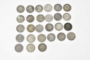 A collection of twenty-seven silver half crowns, comprising 1816, 1817 (x4), 1820 (x2), 1821,