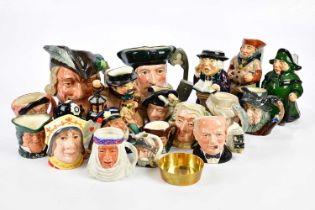 ROYAL DOULTON; two large size character jugs, Sir Thomas More and Robin Hood, with a collection of